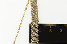 Load image into Gallery viewer, 10K 1.85 Ctw Diamond Wavy Cluster Tennis Bracelet 7&quot; Yellow Gold