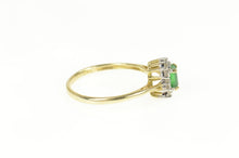 Load image into Gallery viewer, 14K 0.40 Ctw Emerald Diamond Halo Engagement Ring Size 7 Yellow Gold