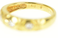 Load image into Gallery viewer, 18K 0.22 Ctw Diamond Geometric Wedding Band Ring Size 6 Yellow Gold