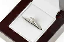 Load image into Gallery viewer, 14K 0.16 Ct 1940&#39;s Diamond Solitaire Engagement Ring Size 7.5 White Gold