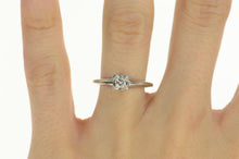 Load image into Gallery viewer, 14K 0.16 Ct 1940&#39;s Diamond Solitaire Engagement Ring Size 7.5 White Gold