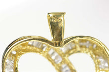 Load image into Gallery viewer, 10K 1.00 Ctw Baguette &amp; Round Diamond Heart Pendant Yellow Gold