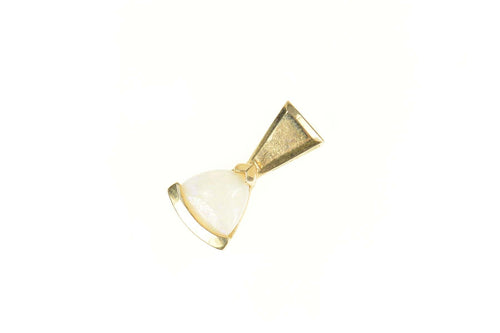 14K Trillion Natural Opal Statement Pendant Yellow Gold
