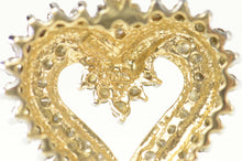 Load image into Gallery viewer, 10K 1.10 Ctw Classic Diamond Encrusted Heart Pendant Yellow Gold