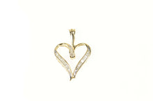 Load image into Gallery viewer, 10K Baguette Diamond Love Symbol Classic Pendant Yellow Gold
