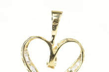 Load image into Gallery viewer, 10K Baguette Diamond Love Symbol Classic Pendant Yellow Gold