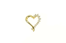 Load image into Gallery viewer, 14K Diamond Curvy Heart Love Symbol Pendant Yellow Gold