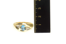 Load image into Gallery viewer, 10K Blue Topaz Men&#39;s Diamond Accent Statement Ring Size 15.5 Yellow Gold