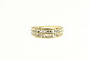 14K Tiered Diamond Channel Mom Mother's Day Ring Size 6.25 Yellow Gold