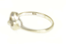 Load image into Gallery viewer, 10K Retro Diamond Heart Bypass Promise Ring Size 5.5 White Gold