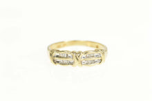 Load image into Gallery viewer, 10K 0.20 Ctw Baguette Diamond Tiered Statement Ring Size 6.5 Yellow Gold