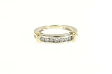 Load image into Gallery viewer, 10K 0.21 Ctw Diamond Two Tone Wedding Band Ring Size 5.5 White Gold