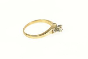 14K 0.29 Ctw Classic Three Diamond Engagement Ring Size 5 Yellow Gold