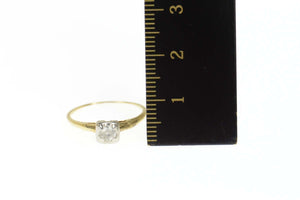 14K 1940's Retro Classic Travel Engagement Ring Size 5 Yellow Gold