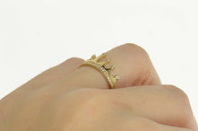 Load image into Gallery viewer, 10K Ornate Tiara Crown Princess Queen CZ Ring Size 7 Yellow Gold