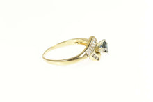 Load image into Gallery viewer, 14K Princess Sapphire Diamond Engagement Ring Size 9 Yellow Gold