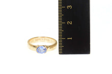 Load image into Gallery viewer, 18K 0.65 Ct Oval Tanzanite Solitaire Engagement Ring Size 6 Rose Gold