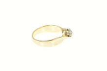 Load image into Gallery viewer, 14K 0.15 Ct Diamond Solitaire Curve Engagement Ring Size 6.25 Yellow Gold