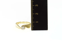 Load image into Gallery viewer, 14K 0.15 Ct Diamond Solitaire Curve Engagement Ring Size 6.25 Yellow Gold