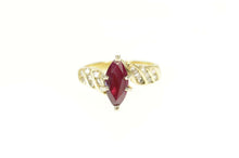 Load image into Gallery viewer, 14K 1.20 Ctw Marquise Ruby Diamond Engagement Ring Size 4.5 Yellow Gold