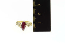 Load image into Gallery viewer, 14K 1.20 Ctw Marquise Ruby Diamond Engagement Ring Size 4.5 Yellow Gold