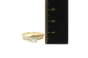 10K 0.30 Ctw Classic Diamond Engagement Ring Size 6.75 Yellow Gold