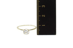 14K Round Classic Solitaire Travel Engagement Ring Size 8.75 Yellow Gold