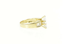 Load image into Gallery viewer, 10K Marquise Baguette Accent Travel Engagement Ring Size 7 Yellow Gold