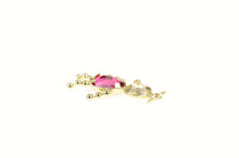 Load image into Gallery viewer, 14K July Birthstone Baby Syn. Ruby CZ Charm/Pendant Yellow Gold