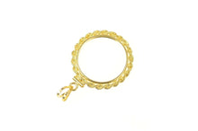 Load image into Gallery viewer, 14K $3 Gold Coin Rope Trim Holder Bezel Pendant Yellow Gold