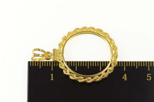 Load image into Gallery viewer, 14K $3 Gold Coin Rope Trim Holder Bezel Pendant Yellow Gold