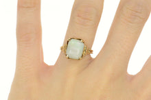 Load image into Gallery viewer, 10K Art Deco Ornate Natural Opal Cabochon Ring Size 6.75 Yellow Gold