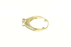 14K 0.76 Ctw Princess Diamond Engagement Ring Size 6.25 Yellow Gold