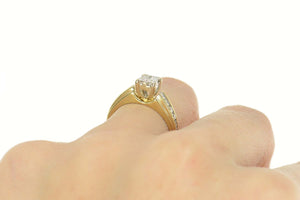 14K 0.76 Ctw Princess Diamond Engagement Ring Size 6.25 Yellow Gold