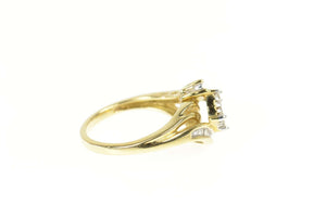 14K 0.46 Ctw Princess Diamond Squared Engagement Ring Size 7.25 Yellow Gold