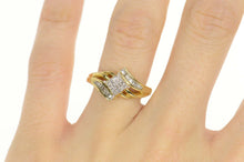 Load image into Gallery viewer, 14K 0.46 Ctw Princess Diamond Squared Engagement Ring Size 7.25 Yellow Gold