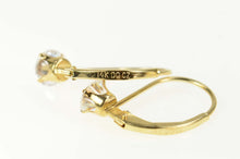 Load image into Gallery viewer, 14K Round Classic Solitaire CZ Lever Back Earrings Yellow Gold