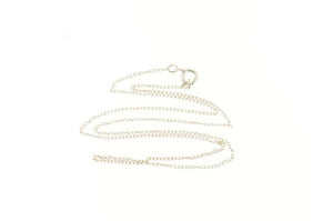 Sterling Silver 1.1mm Cable Link Classic Simple Chain Necklace 16.25"