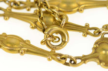 Load image into Gallery viewer, 14K Victorian Rose Cut Diamond Squared Drop Necklace 16.75&quot; Yellow Gold