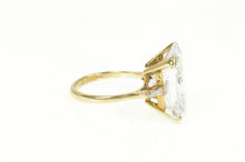 Load image into Gallery viewer, 9K Emerald Cut Solitaire Travel Engagement Ring Size 8.5 Yellow Gold