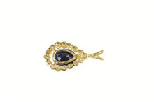 Load image into Gallery viewer, 14K 1.76 Ctw Pear Sapphire Diamond Halo Pendant Yellow Gold