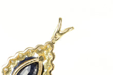 Load image into Gallery viewer, 14K 1.76 Ctw Pear Sapphire Diamond Halo Pendant Yellow Gold