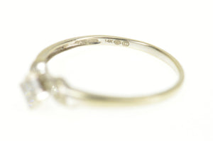 14K Princess Diamond Cluster Promise Engagement Ring Size 10.25 White Gold