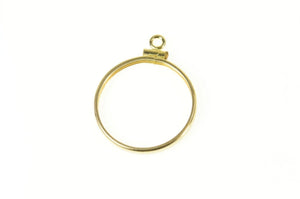 14K 2 Rand South African Coin Holder Bezel Pendant Yellow Gold