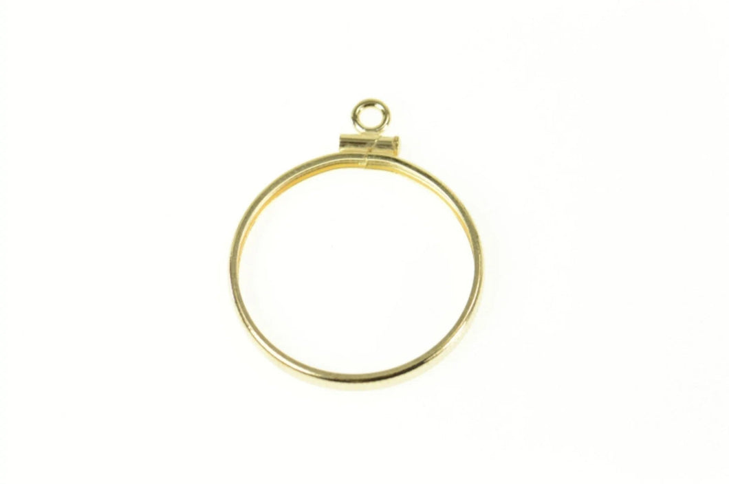 14K 10 Peso Gold Coin Holder Statement Pendant Yellow Gold