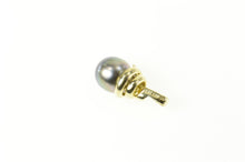 Load image into Gallery viewer, 14K Tahitian Pearl Diamond Accent Statement Pendant Yellow Gold