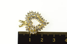 Load image into Gallery viewer, 14K 1.22 Ctw Diamond Cluster Heart Love Pendant Yellow Gold