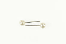 Load image into Gallery viewer, Base Metal Pearl Classic Simple Plain Stud Earrings