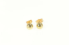 Load image into Gallery viewer, 14K 4.9mm Round Ball Simple Plain Stud Earrings Yellow Gold