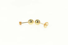 Load image into Gallery viewer, 14K 4.9mm Round Ball Simple Plain Stud Earrings Yellow Gold